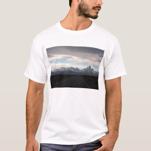 T-shirt Bâti Fitz Roy et chaîne des Andes (Devant)