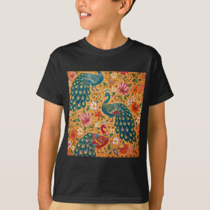 T-shirt Batik authentique du paon de Ceylan -Sri Lanka