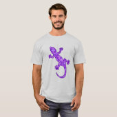 T-shirt Batik Tribal Gecko - violet et améthyste violet (Devant entier)