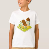 T-shirt Bâtiment d'appartements isométrique (Devant)