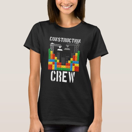 T-shirt Bâtiment de brique de l'équipe de construction (Devant)