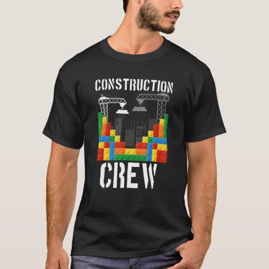 T-shirt Bâtiment de brique de l'équipe de construction (Devant)
