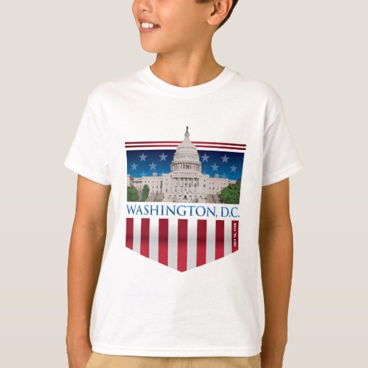 T-shirt Bâtiment de capitol - Washington DC (Devant)
