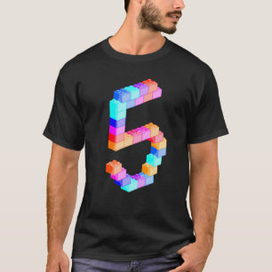 T-shirt Bâtiment de l'édifice mignon 5e anniversaire 5 ans