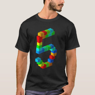 T-shirt Bâtiment de l'édifice mignon 5e anniversaire 5 ans