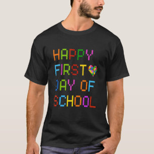 T-shirt Bâtiment De Mignonne Bâtiment Joyeux Premier Jour