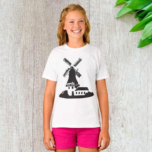 T-shirt Bâtiment de moulin à vent