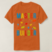 T-shirt Bâtiment Master Builder pour enfants Blocs Constru (Design devant)