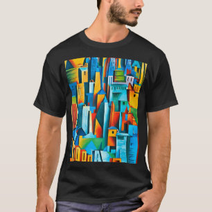 T-shirt Bâtiments Cityscape Abstraits Grattoirs Skyscraper