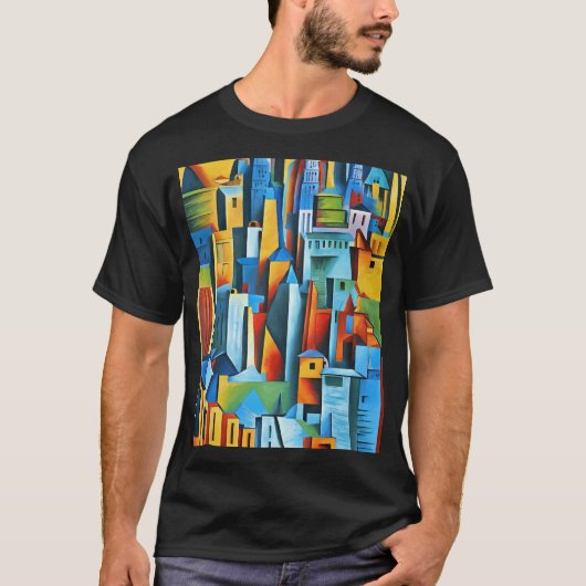 T-shirt Bâtiments Cityscape Abstraits Grattoirs Skyscraper (Devant)