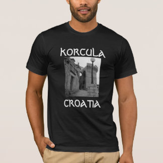 T-shirt Bâtiments en pierre dans Korcula