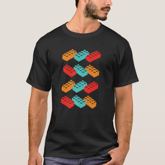T-shirt Bâtiments rétro Blocs Bâtiment principal Construct (Devant)