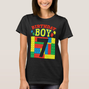 T-shirt Bâtisseur de briques pour garçon de 7 ans 7e blocs