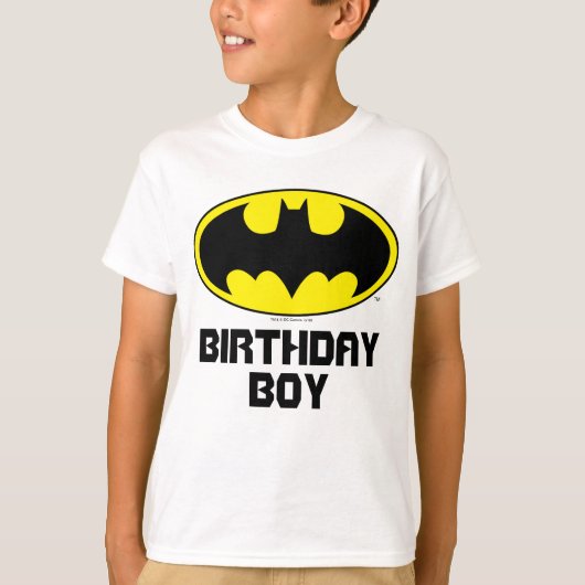T-shirt Batman | Birthday Boy - Nom et âge (Devant)