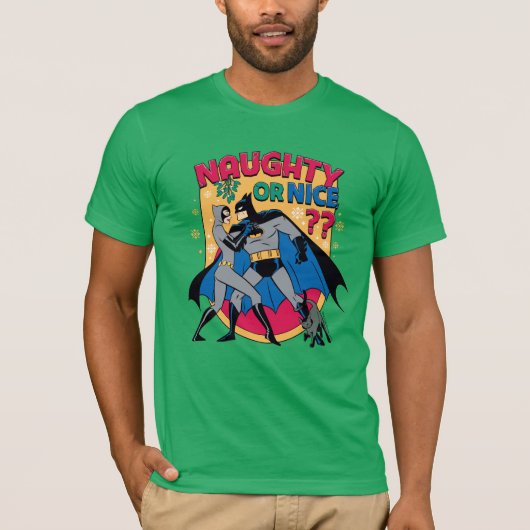 T-shirt Batman | Catwoman Under Mistletoe Naughty Or Nice (Devant)