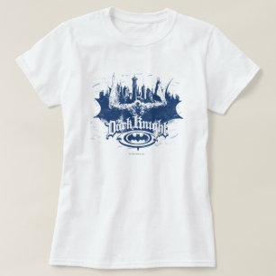T-shirt Batman Dark Knight Logo bleu Cityscape