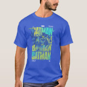 T-shirt Batman Électrique Qui Traverse La Typographie (Devant)