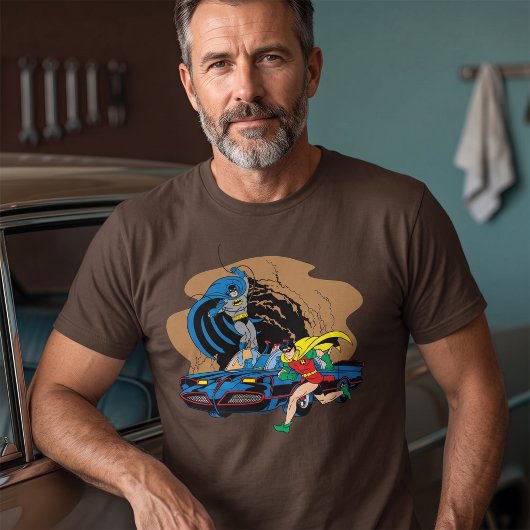 T-shirt Batman Et Robin Dans Batcave