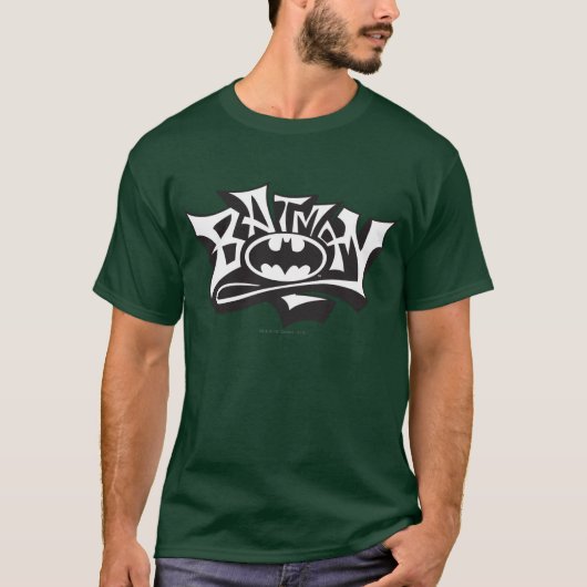 T-shirt Batman | Logo du nom du graffiti (Devant)