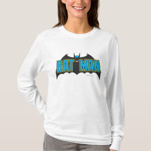 T-shirt Batman   Logo noir bleu Vintage