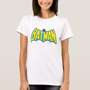 T-shirt Batman   Logo Vintage bleu jaune