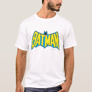T-shirt Batman   Logo Vintage bleu jaune