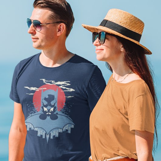 T-shirt Batman Lune Rouge Avec Logo