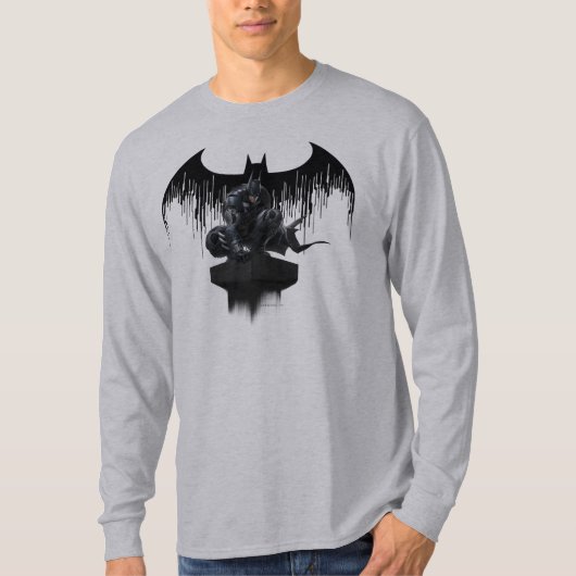 T-shirt Batman perché sur un pilier (Devant)