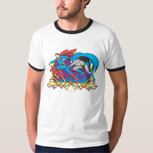 T-shirt Batman + Superman + Flash (Devant)