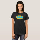 T-shirt Batman | Symbole Cyan Stripes (Devant entier)