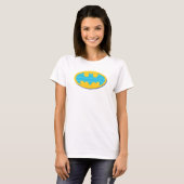 T-shirt Batman | Symbole Cyan Stripes (Devant entier)