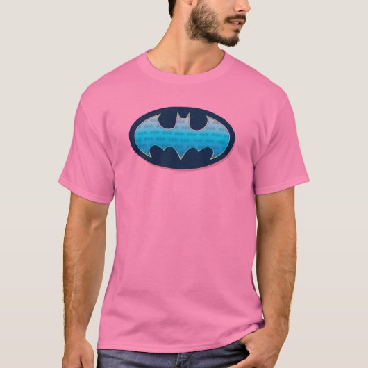 T-shirt Batman | Symbole rose et bleu (Devant)
