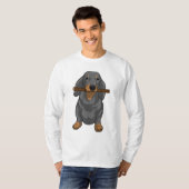T-shirt Bâton Dachshund (Devant entier)