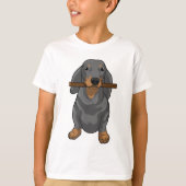 T-shirt Bâton Dachshund (Devant)