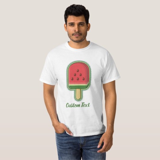 T-shirt Bâton de crème glacée de pastèque (Devant entier)