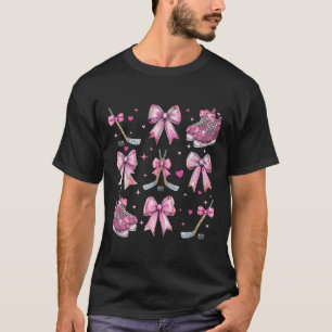 T-shirt Bâton de hockey sur glace Patins de hockey Fille C