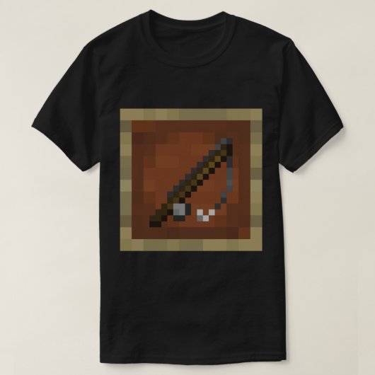 T-shirt Bâton de pêche article de Minraft (Design devant)