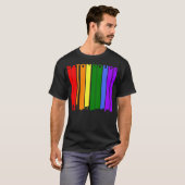T-shirt Baton Rouge Skyline Rainbow Gay pride LGBT (Devant entier)