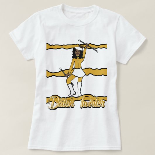 T-shirt Baton Twirler / Gold (Design devant)
