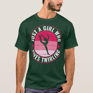 T-shirt Baton Twirler Juste une fille qui aime le twirling