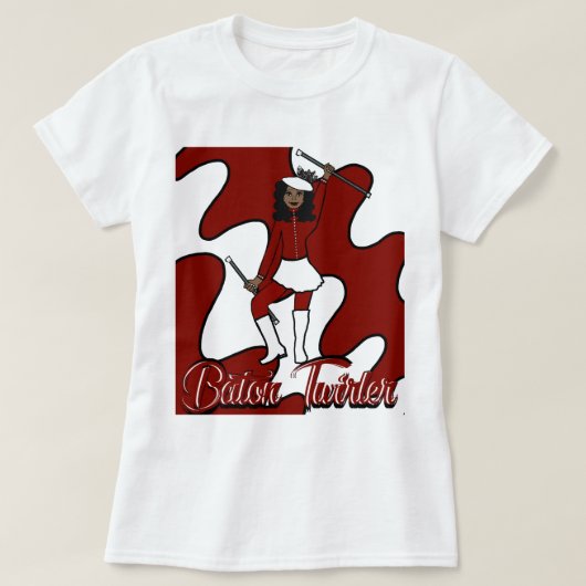 T-shirt Baton Twirler / Rouge (Design devant)