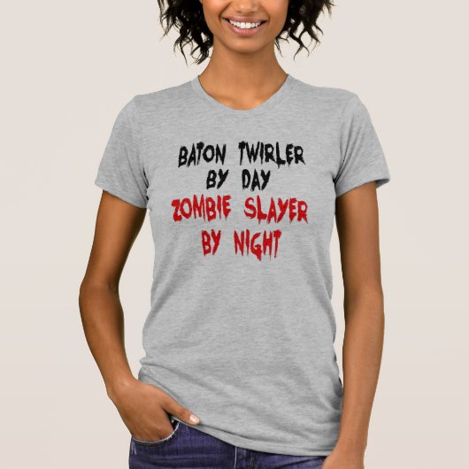 T-shirt Baton Twirler Zombie Joke (Devant)