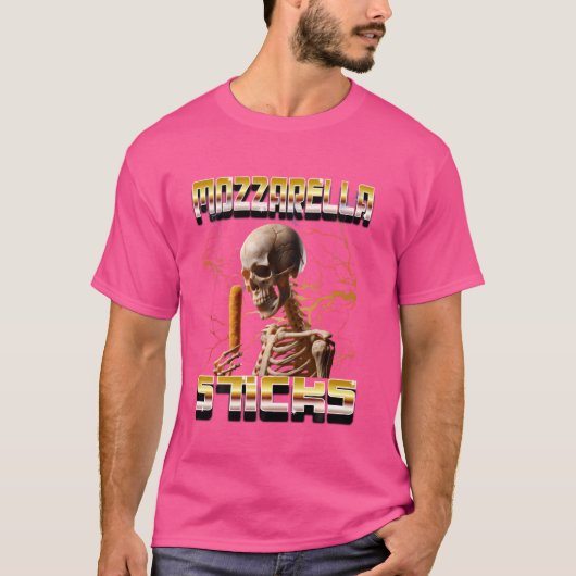 T-shirt Bâtonnets de Mozzarella CD de Rap Bootleg Style Mè (Devant)