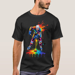 T-shirt Bâtons de hockey Crème glacée Sprinkle Drip Sport