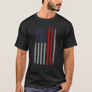 T-shirt Bâtons vintages à tambour Drapeau américain Funny