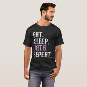T-shirt Bats Eat Sleep Bat Animal Bat (Devant entier)