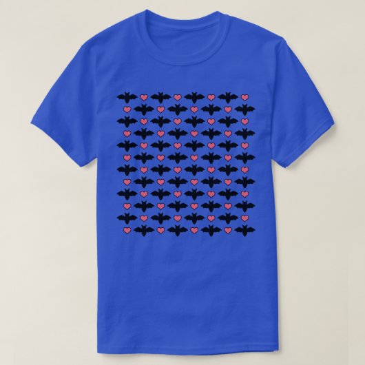 T-shirt Bats Et Coeurs D'Halloween (Design devant)