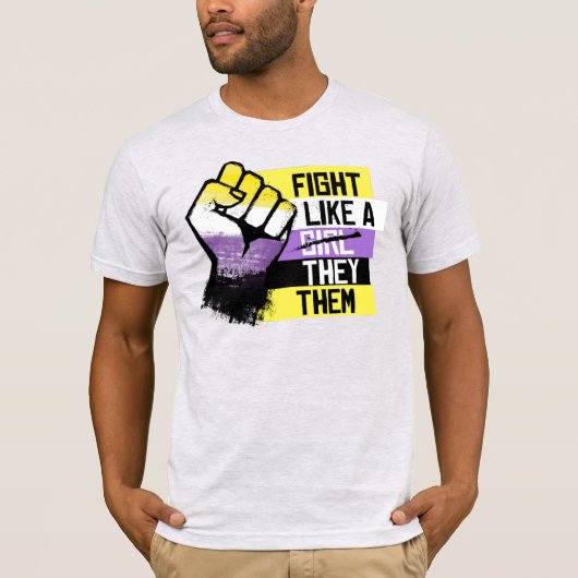 T-shirt Bats-toi comme un They Them (Devant)