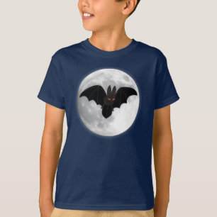 T-shirt Batte aux yeux rouges et lune