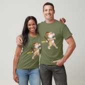 T-shirt Batte de baseball de chien (Unisexe)